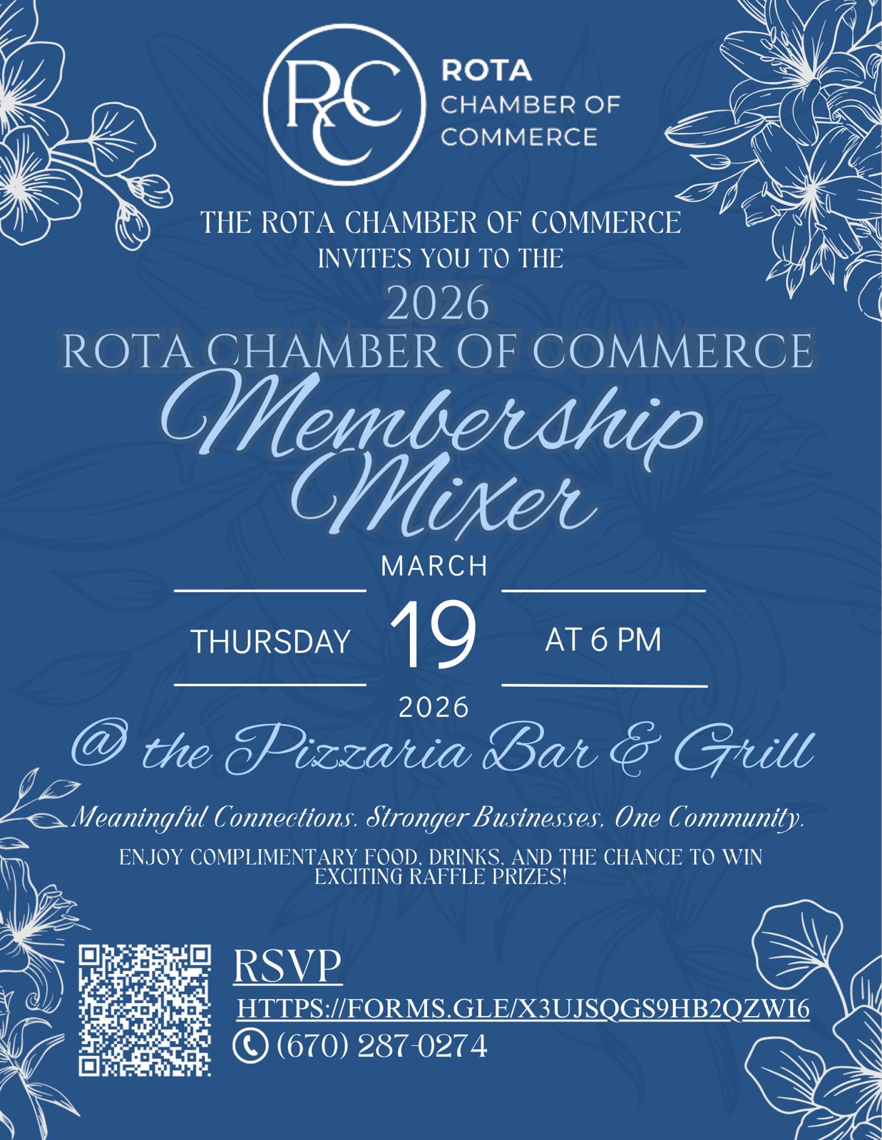 2026 Rota Chamber of Commerce Membership Mixer Flyer